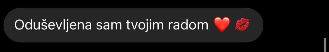 Klijentkinja kaže da je oduševljena Saškinim radom.