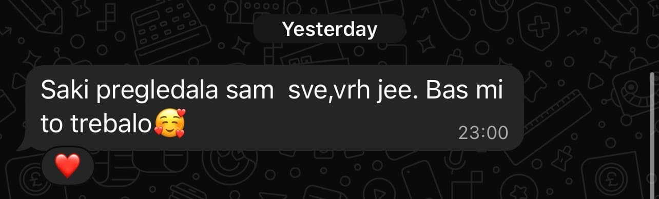 Polaznica kaže da su joj pregledane lekcije razjasnile nedoumice.