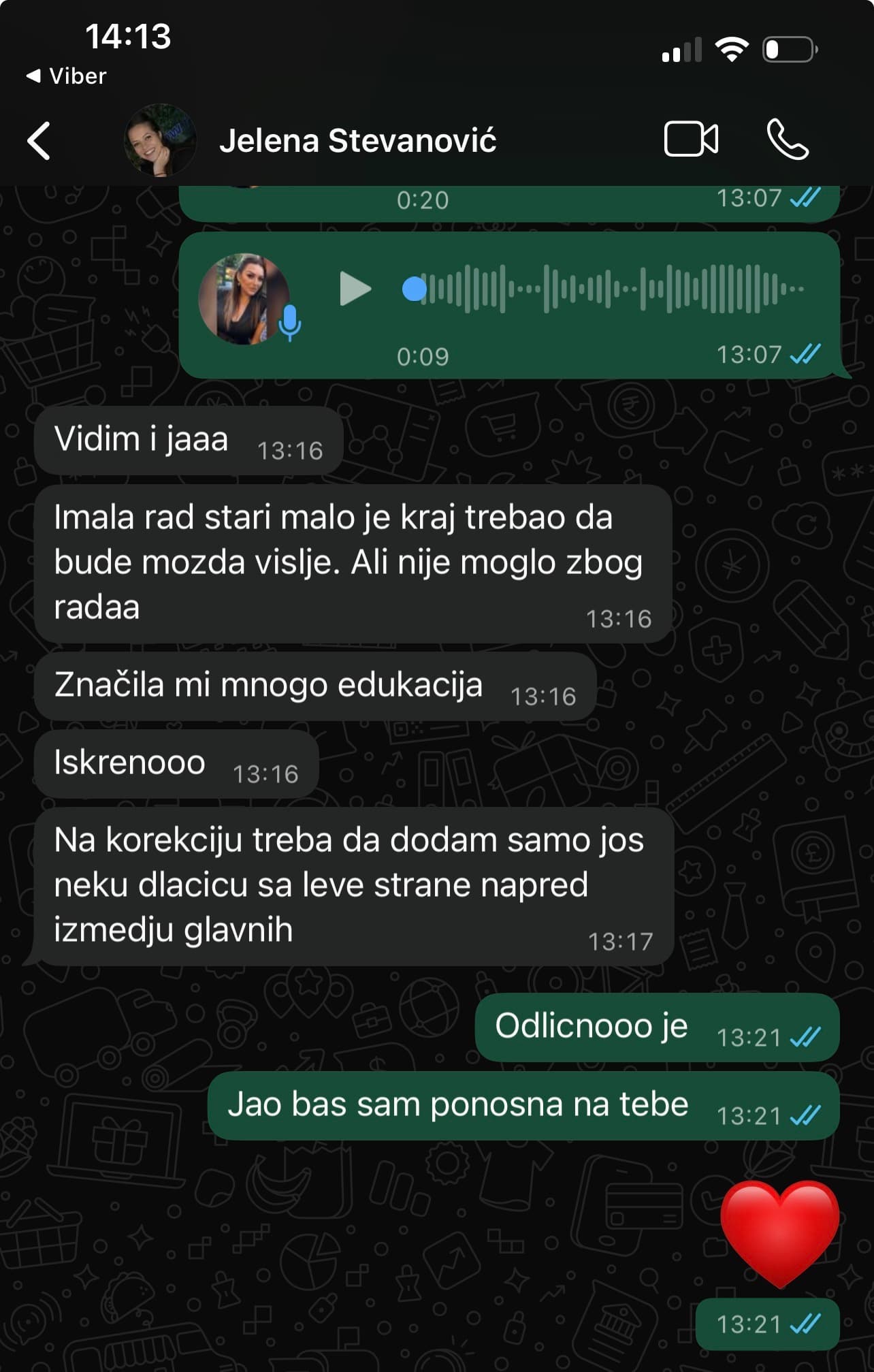 Razgovor o napretku u radu uz praćenje edukacije.